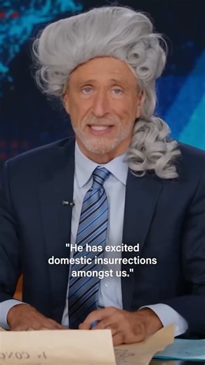 2.1M views · 69K reactions | Jon consults the Declaration of Independence to see if Trump meets the "king" qualifications | The Daily Show | Facebook