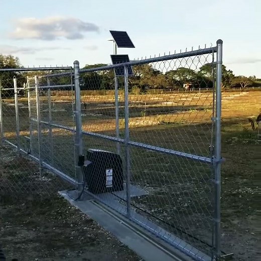 Liftmaster Solar Slide Gate Opener Installation in Homestead, Florida. Gatemotorsunlimited.com