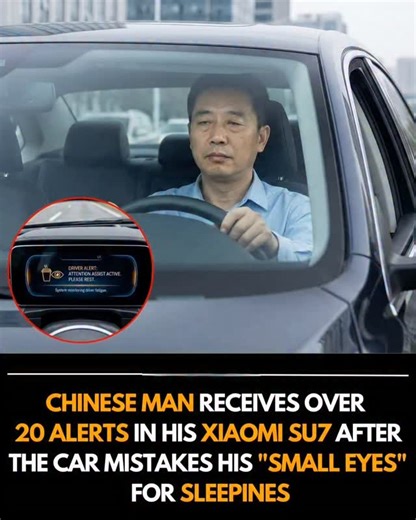 PinkPink on Instagram: "BREAKING: A Chinese man reportedly received over 20 sleep alerts while driving his Xiaomi SU7. The car’s driver monitoring system allegedly mistook his naturally small eyes for drowsiness. Each alert warned him to stay awake despite being fully alert. The incident has gone viral on Chinese social media. Many users are questioning the accuracy of AI-based safety features. Critics say such systems may struggle with facial diversity. Supporters argue the technology is still 