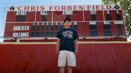 Retired Socorro High School baseball coach says farewell to Chris Forbes Field
