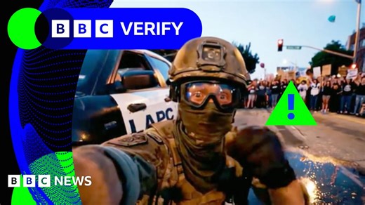 BBC Verify Live: Debunking AI fakes as US protests spark online disinformation