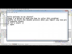 Unable to start the daemon process in Android Studio