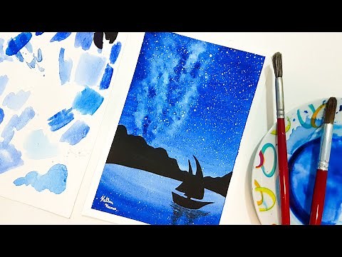 Paisagem em aquarela super fácil para iniciantes 🖌️🎨