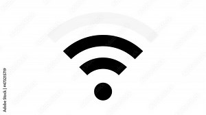 wifi icon sign. remote internet access. WIFI wireless internet set. wireless internet signal. Wireless and wifi icon 4k video Stock Video
