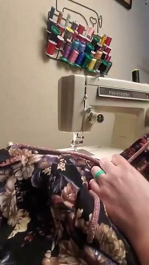 Adding the piping into Pants seam - Greg Cowtow County Club Upcycle