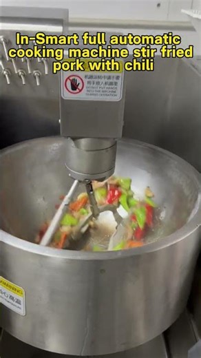 In Smart full automatic cooking machine stir fried pork with chili