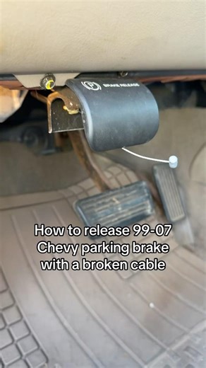 How to release 99-07 Chevy parking brake if cable is broken #chevy #gmc #silverado #gmt800 #truck