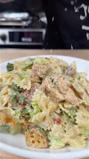 Chicken Caesar Pasta Salad #mrmakeithappen #recipe
