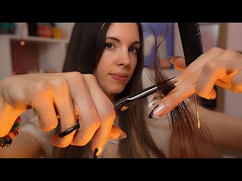 ASMR | Realistic Haircut To Put You To Sleep (Hair Inspection, Brushing, Scalp Massage, Soft Spoken)