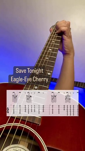 Save Tonight - Eagle-Eye Cherry. Guitar Lesson with Tabs. Follow @kaan_s_arkin for more guitar tabs. Thanks for Watching! #savetonight #eagleeyecherry #learnguitar #guitartabsdaily #guitarchords #guitarlessons #easyguitar #guitartab #guitarra #acousticguitars #guitartutor | Kaan Arkin