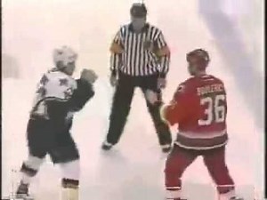 Aaron Downey (Dallas Stars) KOs Jesse Boulerice (Carolina Hurricanes)