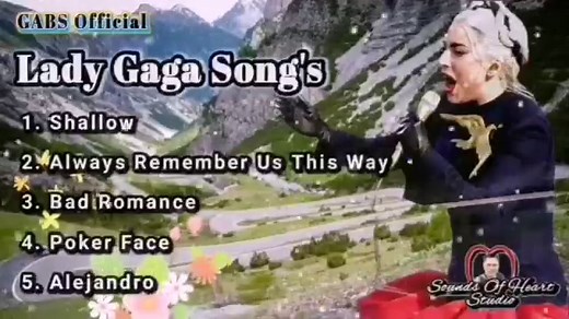 22K views · 461 reactions | Lady Gaga Song's #_Sounds_of_heart_Studio #_Music_Video #_Lady_Gaga Songs: 1. Shallow 2. Always Remember Us This Way 3. Bad Romance 4. Poker Face 5. Alejandro Copyright Disclaimer : I didn't own all these song, Credit to Lady Gaga. No Copyright infringement is intended, for entertainment purposes only. God Bless Us All. | Sounds Of Heart Studio | Facebook