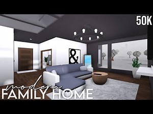 Bloxburg | Modern Family Home 50k (No Advanced Placement) | House Build