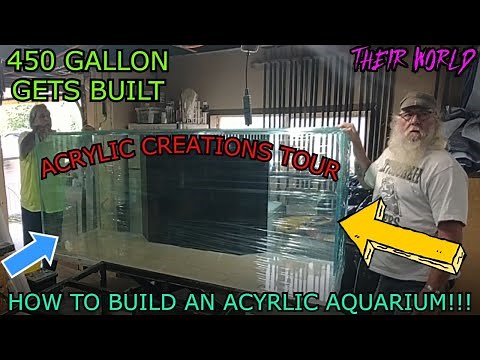HOW TO BUILD ACRYLIC AQUARIUMS // LARGE TANK MANUFACTURING // MASSIVE 450 AQUARIUM IS BUILT!!!