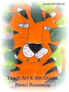 Henri Rousseau Art Lesson Jungle Tiger K - 4th Grade History Lesson