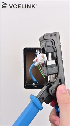 How to install UTP Cat6a keystone jacks quickly?#shorts #rj45 #cat6a #keystonejack #ez #tools