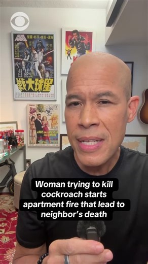 CBS News on Instagram: "A woman in South Korea may be arrested after starting a massive fire while trying to kill a cockroach with an improvised flamethrower. The woman, who is in her 20s, told police she used a lighter and a flammable spray to try and kill the roach – and said it was not her first time doing so, according to local media and BBC News."