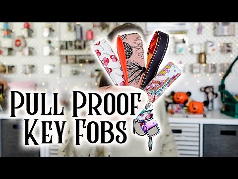 Two Fabric Key Fobs That DON’T POP OFF! Super Scrap Project And Great Easy Gifts!