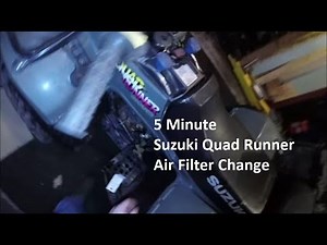 5 Minute Suzuki Quad Runner air filter change
