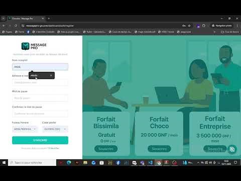 Comment S'inscrire sur message Pro