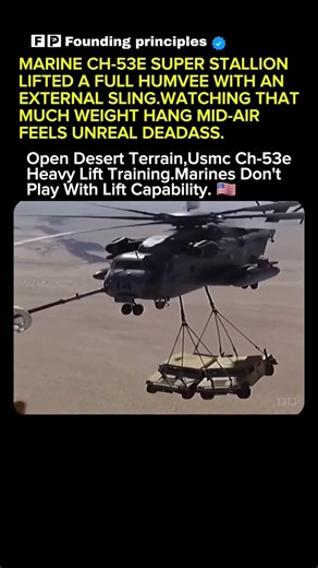 That CH-53E Lifts A Humvee 💥 #soldier #USA #USArmy #Military #USMC
