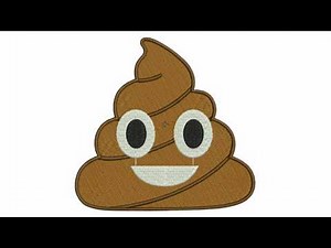 Poop Emoji Emoticon Machine Embroidery Design