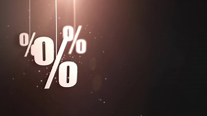 Download percent symbols hanging on strings an falling from the ceiling shopping offer for free