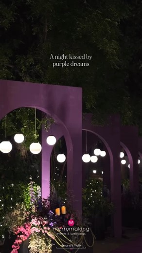 Merry Making events & weddings | Wrapped in rich plum tones and warm ambient lighting, this decor creates a seamless blend of elegance and drama. Arched structures, glowing... | Instagram