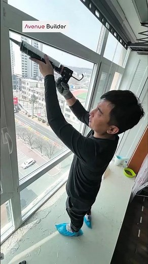 Window Caulking Process | How to Seal Windows | #shorts