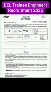 BEL Trainee Engineer I Recruitment 2025 #engineering | Government Jobs