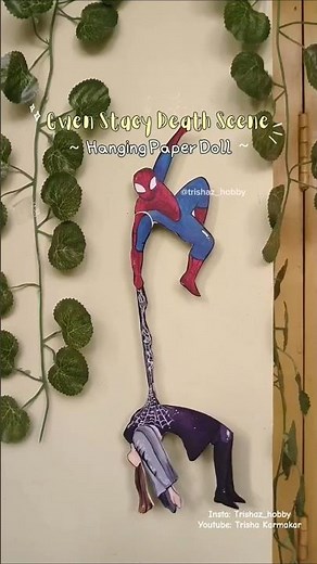 Viral Spider and Gwen paper doll diy ✨ #viralvideo #spiderman #diy #paperdoll