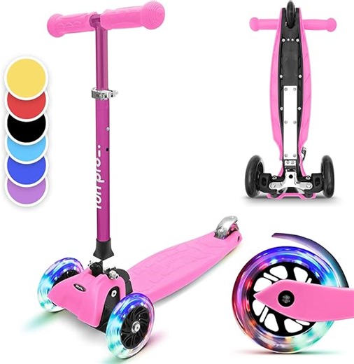 Fun Pro ONE Roller, der Sichere Premium Roller Kinder ab 3 Jahre, LED Räder, faltbar, ab Kleinkind Junge Mädchen, Kinderroller, 3 4 5 6 Jahre : Amazon.de: Spielzeug