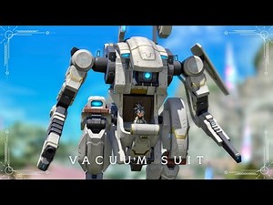 コスモエクスプローラーの白い巨大ロボットマウント『パワーローダー』 #FF14
