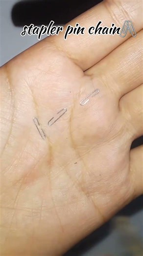 Making chain using stapler pin #shorts