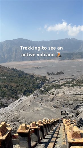 Java Volcano Trek: Up Close with Fire and Ash! 🌋🔥 #music #caveexploring #fypシ #travel #iamdone