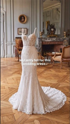 The moment we fell for this fully beaded wedding dress... 😍 #shorts #weddingdress #bridallook