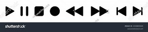 Media Player Buttons Set Media Player Stock Vector (Royalty Free) 2530805045 | Shutterstock