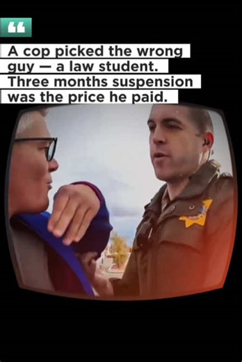 cop picked the wrong guy - a law student. Three months suspension was the price he paid. #unitedstates #fyp #trending #viral #cops