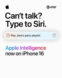 275K views · 43 reactions | Can’t talk? Now you can type to Siri. Apple Intelligence now on iPhone 16. | Apple | Facebook