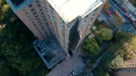 Explosion triggers partial building collapse of New York apartment building