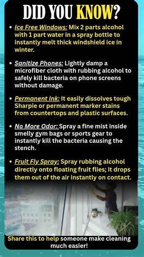 5 Incredibly Useful Rubbing Alcohol Hacks! #cleaninghacks #lifehacks