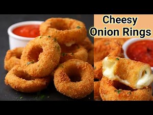 Cheesy Onion Rings | Mozerella Onion Rings | Crispy And Crunchy Onion Rings | Onion Rings Recipe |