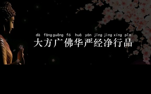 经典诵读: 大方广佛华严经净行品