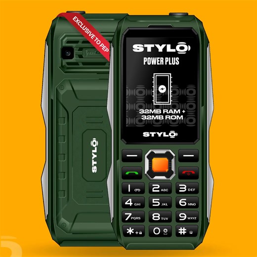 More power, more possibilities. 🤝🏾🔋 Do more for less with the Stylo Powerplus, exclusive to PEP. 🌀🔆 Stylo Power Plus @ K299,90 each 🌍 Head to our website for more: https://brnw.ch/21wRwyU #MyPEPfinds #YourStyleYourStylo #batterylife #cellphone ##ExclusivetoPEP | Pep Zambia