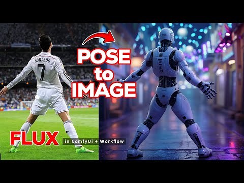 💥The best Flux openpose workflow in ComfyUi - with main Flux.1 Dev 23G