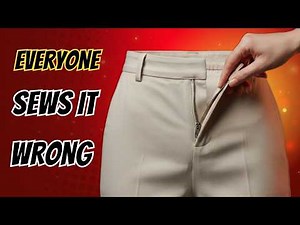 Pants Zipper Sewing Made Easy👖The Key Detail Most People Miss🪡