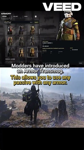 Choose Your Armor Passive | Armor Transmog Mod