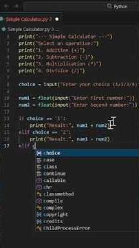 how to make basic calculator using python #python