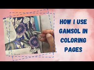 How I use Gamsol Mineral Spirits for blending pencil work in coloring pages | Adult Coloring