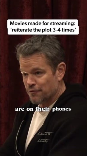 Matt Damon on movies made for streaming